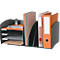 Paperflow desk organizer, 4 vakken, Verstelbare scheidingswanden, zwart