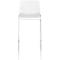 Paperflow HARPER barkruk, rugleuning, stapelbaar, B 390 x D 320 x H 760 mm, polypropeen en verchroomd staal, wit, 2 stuks