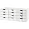 Paperflow ladebak, formaat A4, 12 laden met gesloten front, verzonken greep &amp; etikethouder, etiketten, B 857 x D 342 x H 350 mm, PS, wit