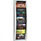 Paperflow Quickfit portafolletos de pared, 5 compartimentos en formato DIN A5, An 228 x P 95 x Al 650 mm, poliestireno, color aluminio
