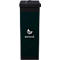 Paperflow recycling bak, inhoud 60 l, voor restafval, met afneembaar deksel &amp; pictogram, uitbreidbaar, L 363 x B 263 x H 760 mm, polystyreen, zwart-zwart