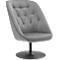 Paperflow SCOOP draaistoel, polyurethaanschuim, tot 120 kg, staal &amp; polyester, zwart &amp; grijs