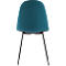 Paperflow shell stoel, gestoffeerd, 100% polyester, stalen frame, zithoogte 480 mm, set van 2, zwart/benzine