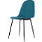 Paperflow shell stoel, gestoffeerd, 100% polyester, stalen frame, zithoogte 480 mm, set van 2, zwart/benzine