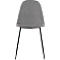 Paperflow shell stoel, gestoffeerd, 100% polyester, stalen frame, zithoogte 480 mm, set van 2, zwart/grijs