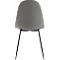 Paperflow shell stoel, gestoffeerd, 100% polyester, stalen frame, zithoogte 480 mm, set van 2, zwart/grijs