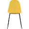 Paperflow shell stoel, gestoffeerd, 100% polyester, stalen frame, zithoogte 480 mm, set van 2, zwart/saffraan
