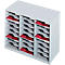 PAPERFLOW sorteerstation, A4, polystyreen, 24 vakken, B 674 x D 304 x H 548 mm, lichtgrijs