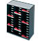 PAPERFLOW sorteerstation, A4, polystyreen, 36 vakken, B 674 x D 304 x H 791 mm, zwart