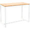 Paperflow-sta-tafel Easy Desk, van metaal, met stelschroeven op vloerniveau, H 1100 mm, bestand tegen desinfectiemiddelen, beuken/wit 