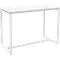 Paperflow statafel Easy Desk, van metaal, met stelschroeven op vloerniveau, H 1100 mm, bestand tegen desinfectiemiddelen, wit/wit 