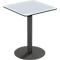 Paperflow Table d'extérieur Cross, carrée, pied assiette, L 600 x P 600 x H 750 mm, gris/noir mat