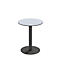 Paperflow table d'extérieur Cross, ronde, pied assiette, Ø 600 x H 750 mm, gris/noir mat