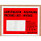 Rotes Etikett mit weißen Feldern und mehrsprachiger Beschriftung: Lieferschein-Rechnung, Packing List-Invoice.