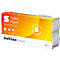 Paquet de papier toilette Satino Smart dans un emballage blanc avec un design orange et jaune.