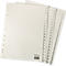 Papier-Register A4, einzeln, DIN A4 1-20, hellchamois