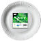 Papieren borden Papstar Pure, wegwerp, rond, Ø 230 mm, voedselveilig, FSC®-gecertificeerd &amp; composteerbaar, wit, 6 x 100 stuks