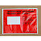 Papieren documentenvelop/brievenvelop SecurePack, C5, venster links, met print, zelfklevend, 100% recyclebaar glaspapier, rood, 250 stuks