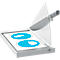 Papierschneider Leitz Precision Office A3, bis A3, bis 15 Blatt, beleuchtete Schneidkante, Ableselineal, Klingenschutz, Edelstahl und Glas