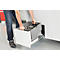 Papiervernietiger HSM StoreEx HDS 150, veiligheidsniveaus T-1, E-2, H-3, snijbreedte 40 mm, lichtgrijs/ijzergrijs