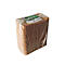 Ein quadratisches Paket aus Holzplatten, in Folie verpackt, mit dem Aufdruck „pure“.