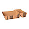 Papstar Maori chip box, wegwerp, 2 compartimenten, groot, L 185 x B 110 x H 35 mm, 100% biologisch afbreekbaar &amp; FSC® gecertificeerd karton, bruin, 360 p.