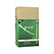 Verpakking van rietjes, groen-beige. Opschrift: "pure", "100", "rietjes".