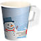Papstar 'Snowman' drinkbeker, met handvat, 200 ml, dubbelwandig, karton, Ø 8 x H 9,3 cm, 50 stuks