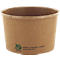 Papstar soepkom Pure, 230 ml, Ø 98 x 60 mm, composteerbaar, karton, bruin, 25 stuks