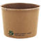 Papstar soepkom Pure, 350 ml, Ø 98 x 70 mm, composteerbaar, karton, bruin, 25 stuks