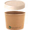 Papstar soepkom Pure, 350 ml, Ø 98 x 70 mm, composteerbaar, karton, bruin, 25 stuks