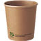 Papstar soepkom Pure, 470 ml, Ø 98 x 100 mm, composteerbaar, karton, bruin, 25 stuks
