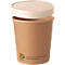 Papstar soepkom Pure, 470 ml, Ø 98 x 100 mm, composteerbaar, karton, bruin, 25 stuks