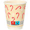 Papstar Trinkbecher 'Candy Canes', Pappe, 200 ml, doppelwandig, Ø 8 x H 9,3 cm, 25 Stück