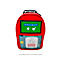 Parademic medische rugzak, voor defibrillator HeartStart HS1 of FRED-PA-1, verstelbare schouderbanden, B 260 x D 14 x H 355 mm, Cordula, rood