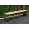 Parkbank, Edelstahl/Garapaholz, ohne Rückenlehne, B 2000 x T 300 x H 400 mm