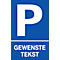 Parkeerbord (aluminium-dibond), met tekst naar wens