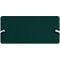 Un tableau rectangulaire vert foncé avec des supports clairs sur les côtés.