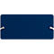Tapis de souris bleu rectangulaire aux coins arrondis. Deux supports blancs.