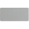Couvercle rectangulaire gris clair avec coins arrondis et évidements latéraux.