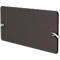 Panneau d'insonorisation rectangulaire marron foncé avec des supports argentés.