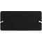 Rectangle noir avec deux supports blancs sur les côtés opposés.