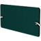 Un tableau rectangulaire vert, fixé au mur avec des supports argentés. Les bords sont arrondis.