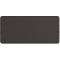 Tapis de bureau rectangulaire marron foncé avec des coins arrondis. Texturé, avec un motif légèrement visible.