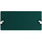 Tableau rectangulaire vert foncé avec des supports blancs sur les côtés.