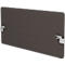 Une cloison de bureau marron avec deux supports métalliques.