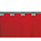 Paroi de protection mobile avec lamelles, 1 p., rouge