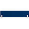 Une fixation de bureau rectangulaire bleue avec des supports blancs.