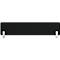 Panneau de bureau rectangulaire noir avec deux supports blancs.