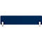 Séparateur de bureau rectangulaire bleu foncé avec deux supports blancs.